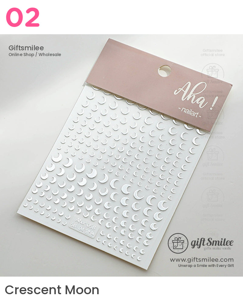 Mirror-Finish Silver Foil Micro Icons Decorative Stickers | KS-SA-4282
