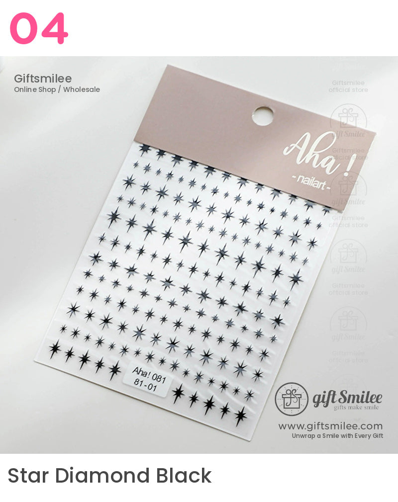Mirror-Finish Silver Foil Micro Icons Decorative Stickers | KS-SA-4282