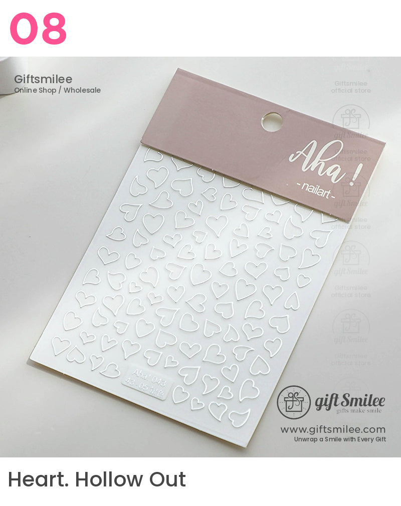 Mirror-Finish Silver Foil Micro Icons Decorative Stickers | KS-SA-4282