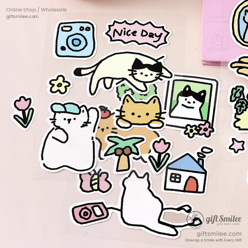 Synthetic Paper Die-Cut Matte Finish 2 Sheets Decorative Stickers | KS-SA-4285