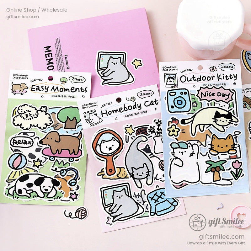 Synthetic Paper Die-Cut Matte Finish 2 Sheets Decorative Stickers | KS-SA-4285