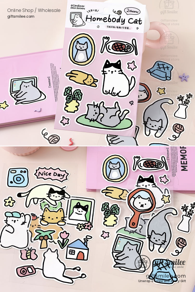 Synthetic Paper Die-Cut Matte Finish 2 Sheets Decorative Stickers | KS-SA-4285