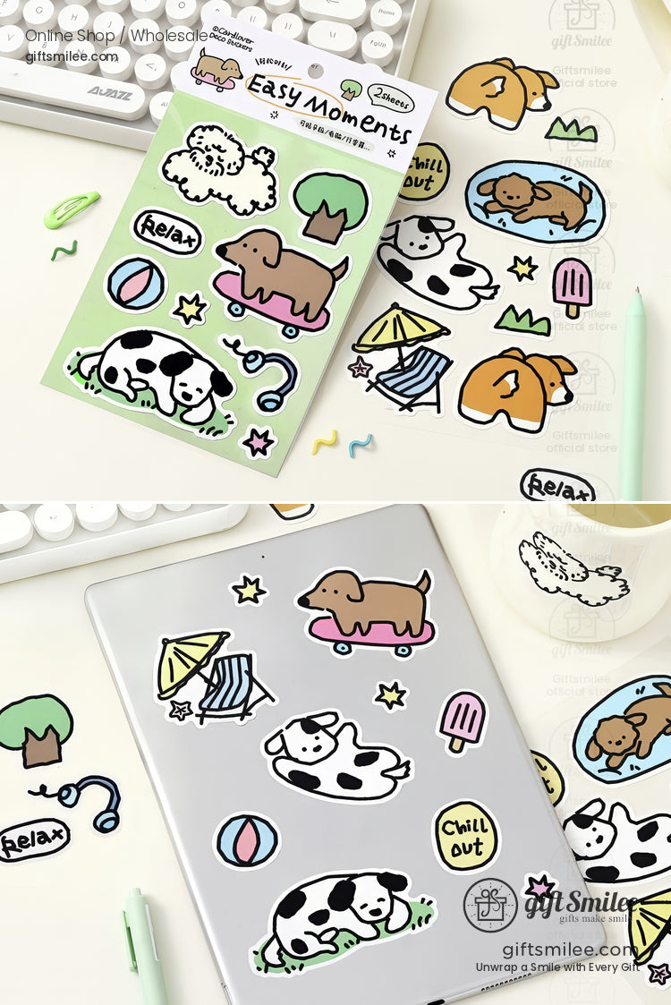 Synthetic Paper Die-Cut Matte Finish 2 Sheets Decorative Stickers | KS-SA-4285