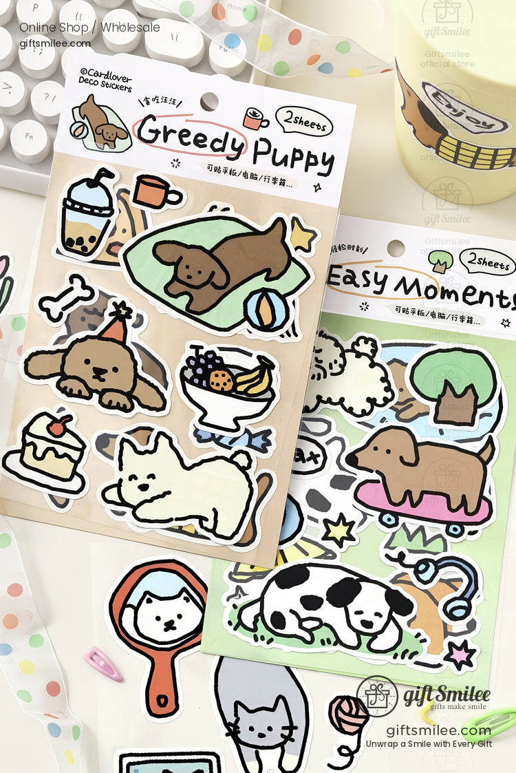 Synthetic Paper Die-Cut Matte Finish 2 Sheets Decorative Stickers | KS-SA-4285