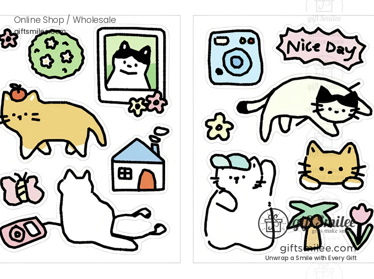 Synthetic Paper Die-Cut Matte Finish 2 Sheets Decorative Stickers | KS-SA-4285