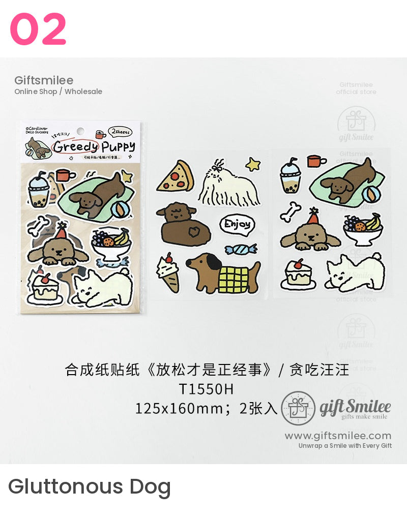 Synthetic Paper Die-Cut Matte Finish 2 Sheets Decorative Stickers | KS-SA-4285