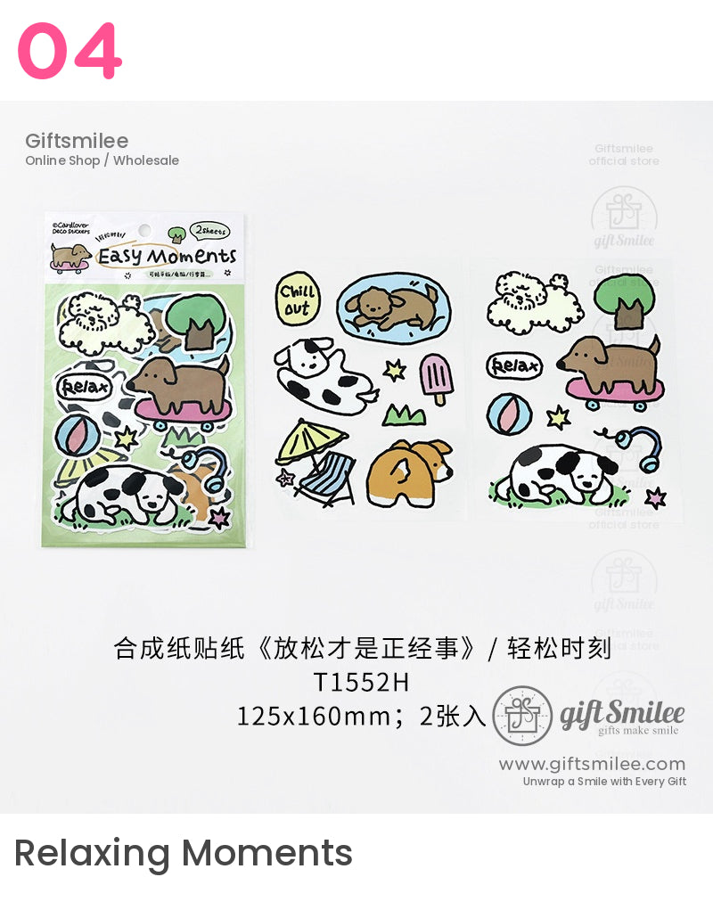 Synthetic Paper Die-Cut Matte Finish 2 Sheets Decorative Stickers | KS-SA-4285