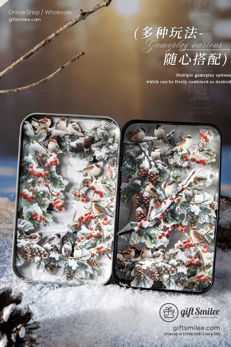 Vintage Four-Season Branch Die-Cut Decorative Stickers | KS-SA-4286