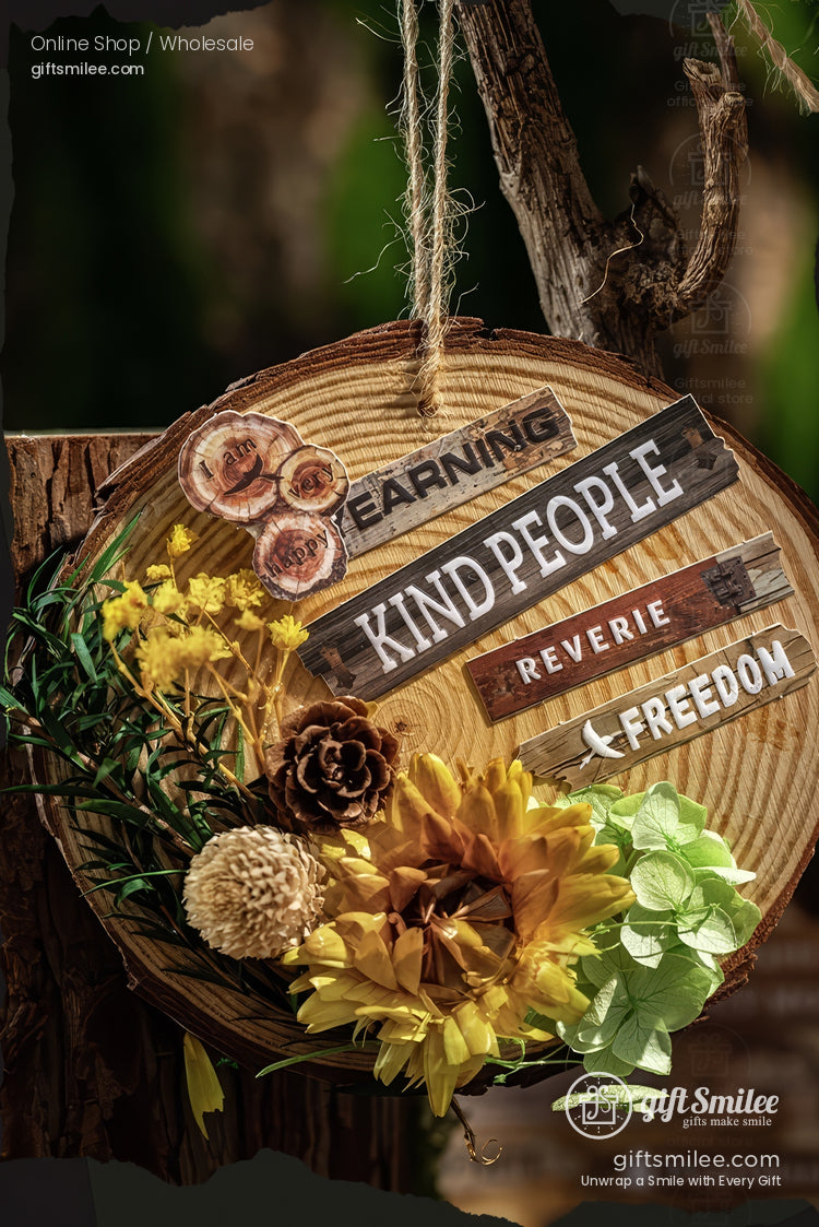 Embossed Faux-Wood Grain Phrase Die-Cuts Sticker Pack | KS-SA-4288