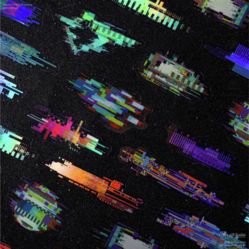Iridescent Holographic Pet Pixel-Glitch Neon Sticker Pack | KS-SA-4309