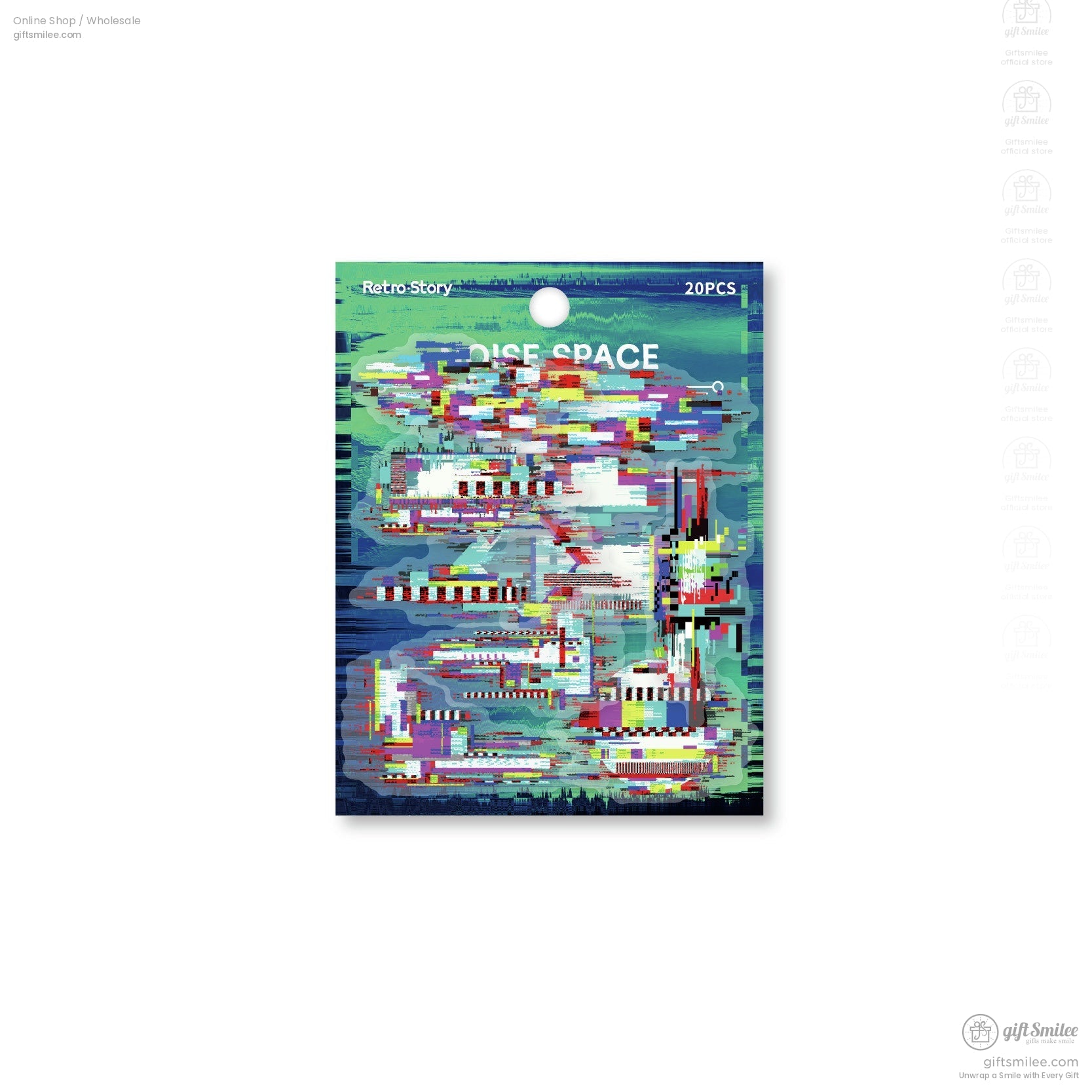 Iridescent Holographic Pet Pixel-Glitch Neon Sticker Pack | KS-SA-4309