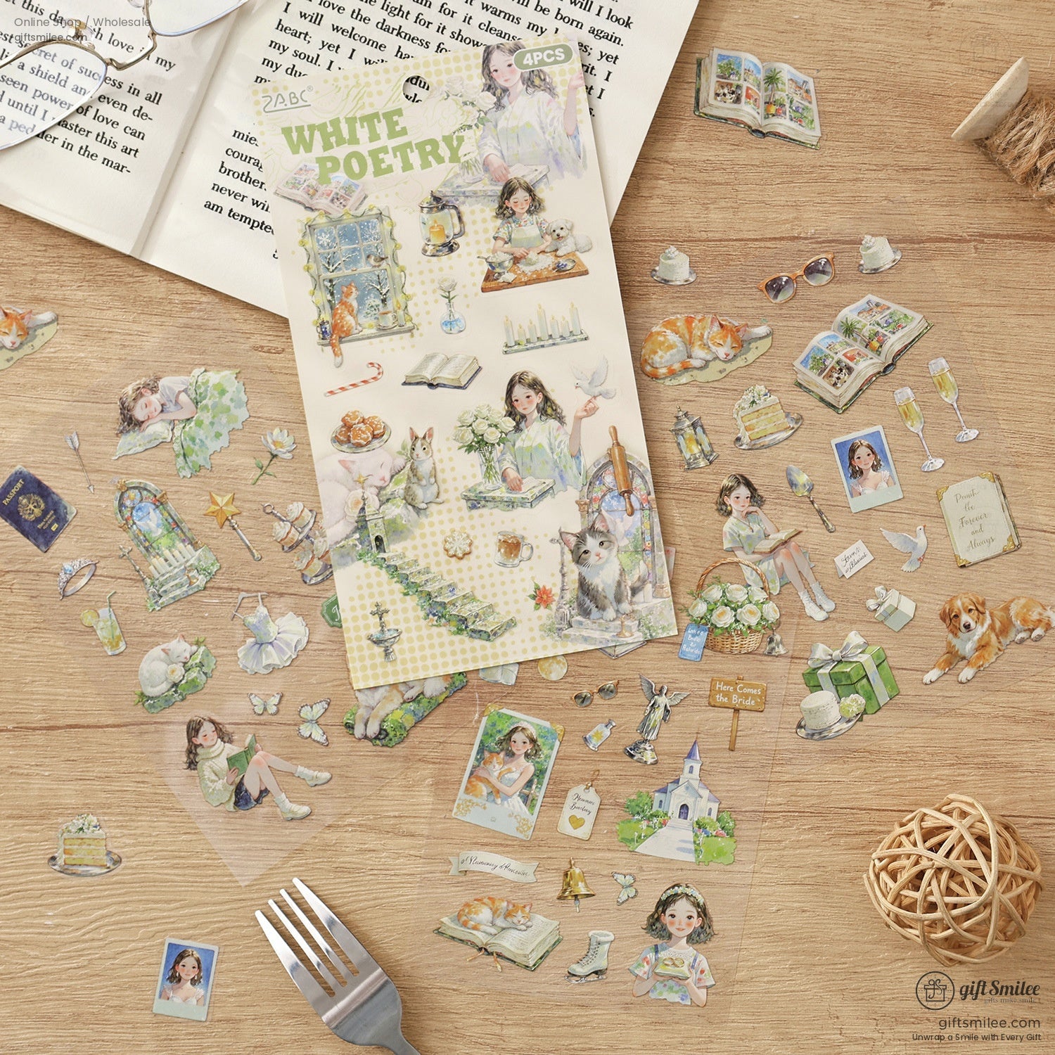 6 Theme Packs Waterproof Ink Decorative Planner Stickers | KS-SA-4313