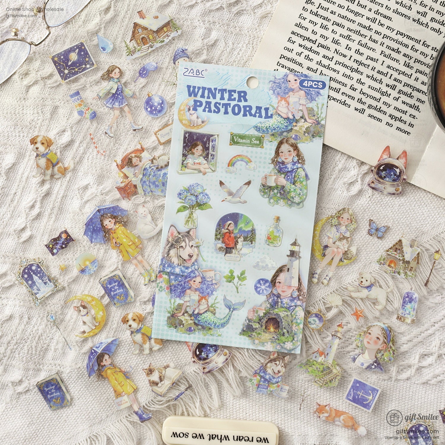 6 Theme Packs Waterproof Ink Decorative Planner Stickers | KS-SA-4313