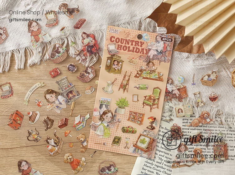 6 Theme Packs Waterproof Ink Decorative Planner Stickers | KS-SA-4313