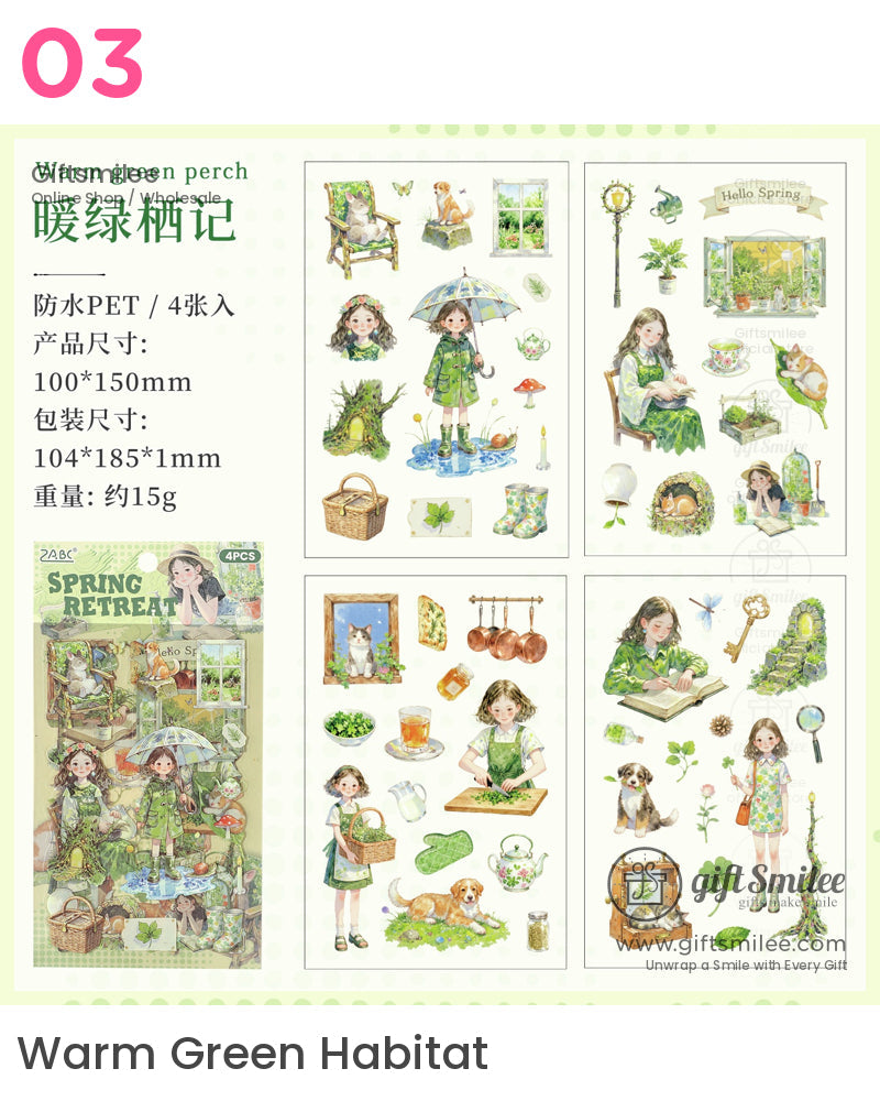 6 Theme Packs Waterproof Ink Decorative Planner Stickers | KS-SA-4313