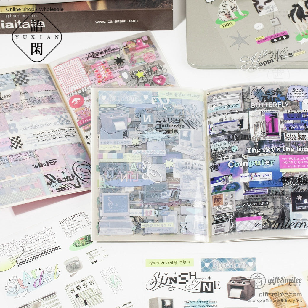 Die-Cut Pastel Holographic Sticker Book | KS-SA-4323