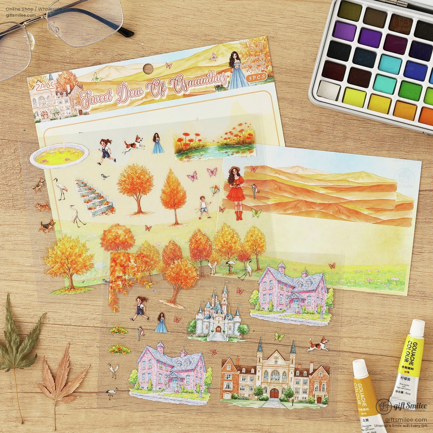 Matte Pet Overlay Die‑Cut Layerable Scenes 3D Scene Stickers | KS-SA-4330