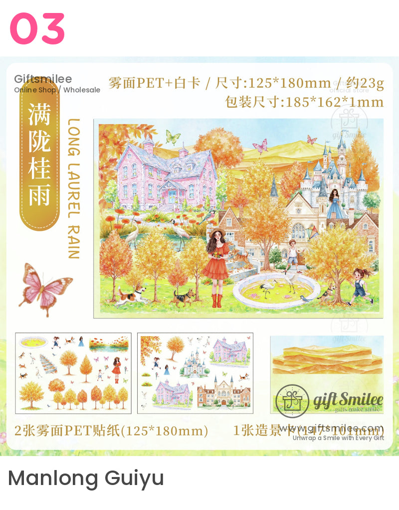 Matte Pet Overlay Die‑Cut Layerable Scenes 3D Scene Stickers | KS-SA-4330