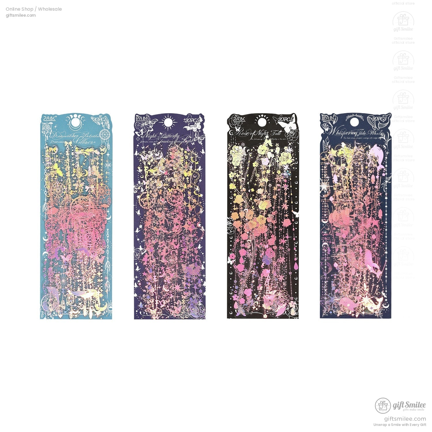 Pet Holographic Silver Foil Borders Decorative Stickers | KS-SA-4331