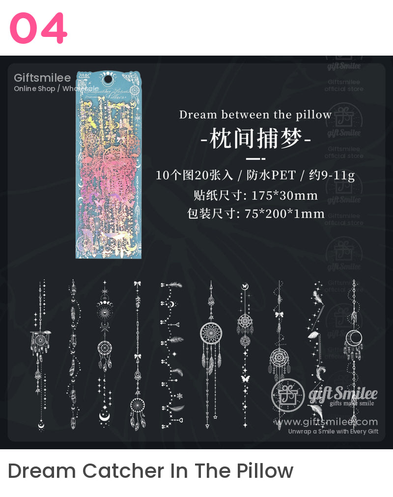 Pet Holographic Silver Foil Borders Decorative Stickers | KS-SA-4331