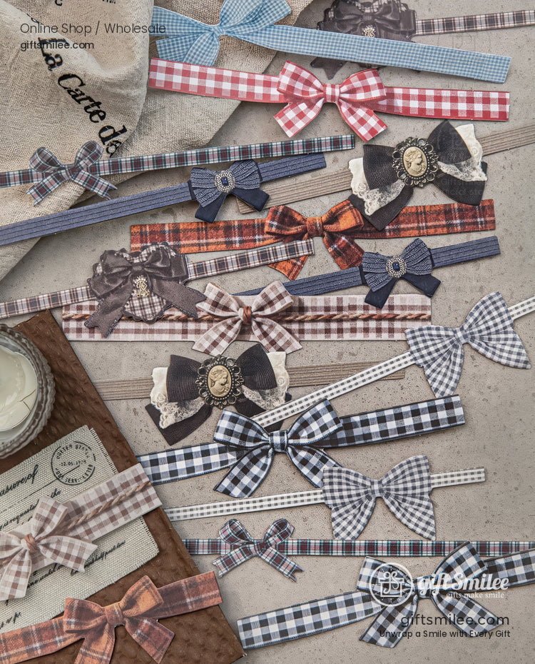 Textured Ribbon Bow Die‑Cut Decorative Sticker Set | KS-SA-4335
