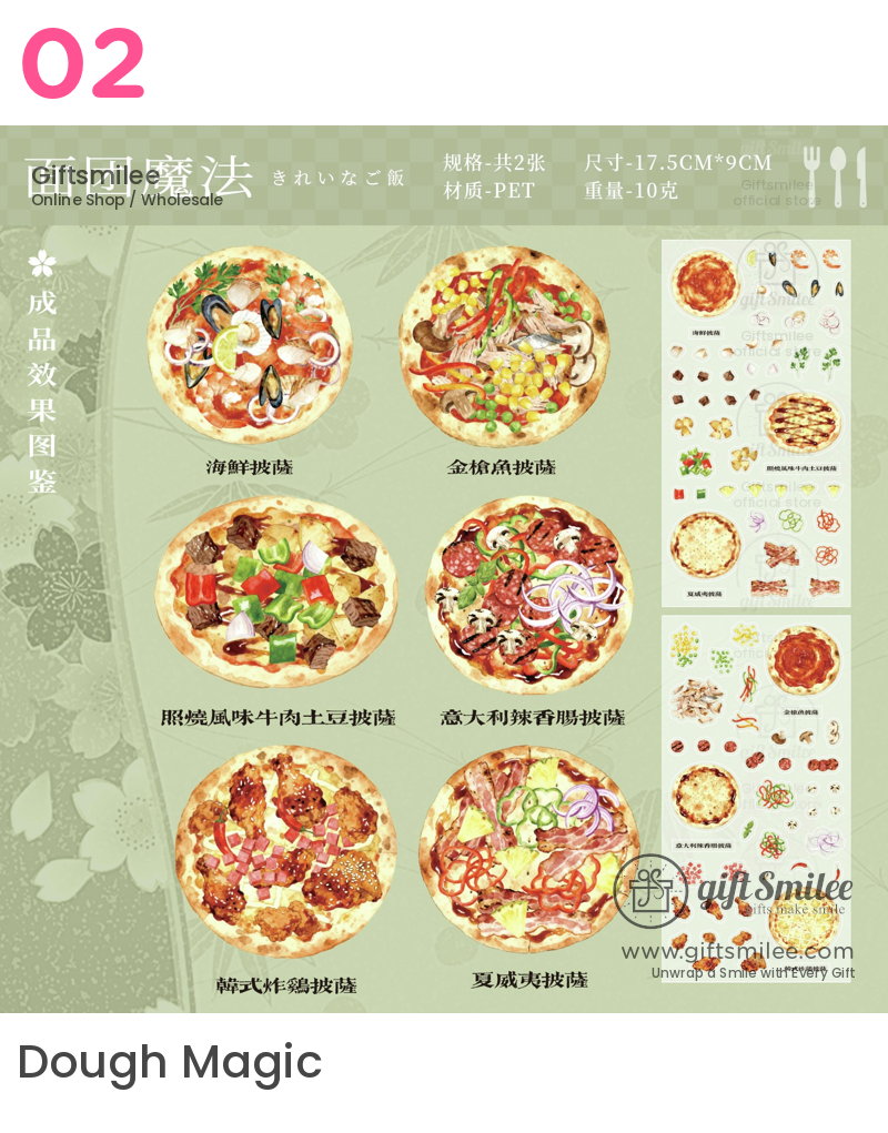 Assorted pizza designs with vibrant toppings including seafood pepperoni bell peppers cheese mushrooms and onions