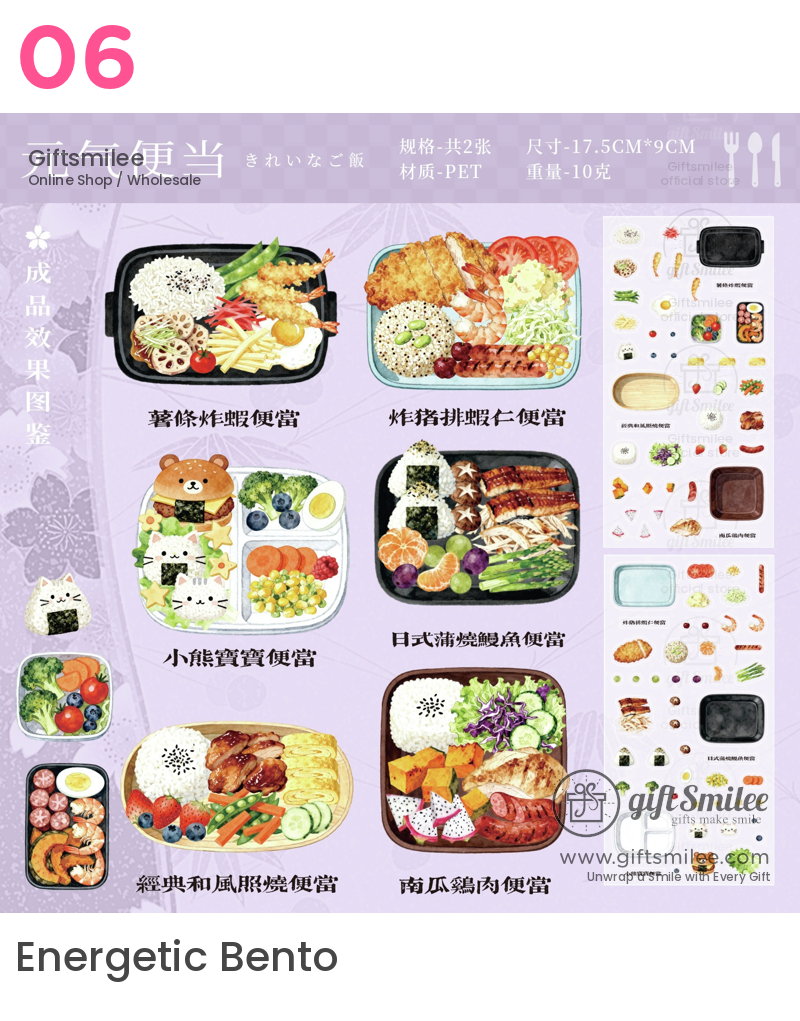 Assorted Japanese bento boxes with rice tempura grilled fish fresh vegetables and decorative animalshaped rice balls