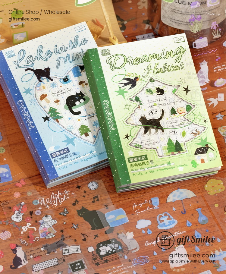 Pet Kiss-Cut Cat Forest 20P Sticker Book | KS-SA-4420