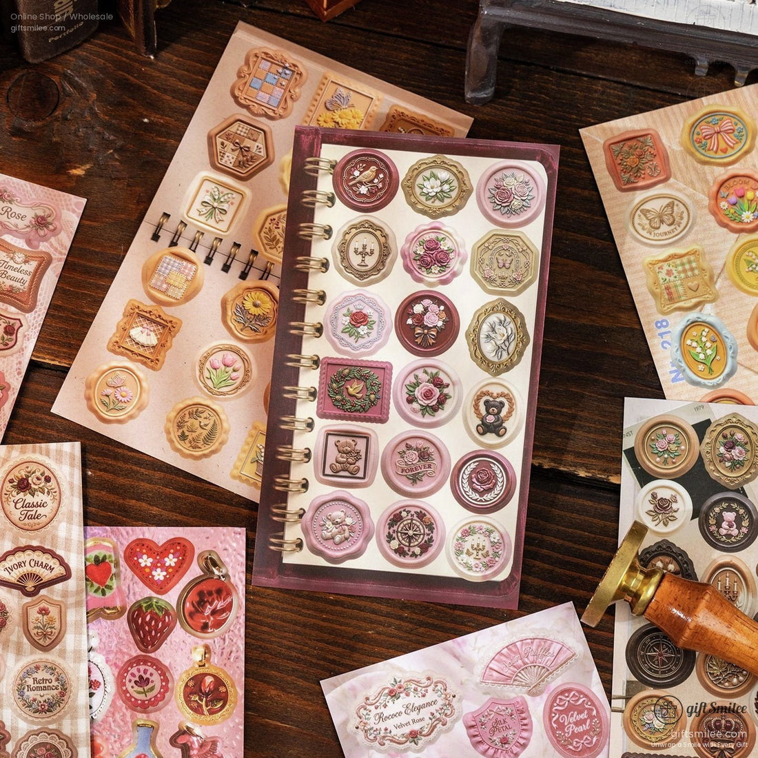 Coated Paper Die-Cut 3D Vintage Museum Sticker Book | KS-SA-4422