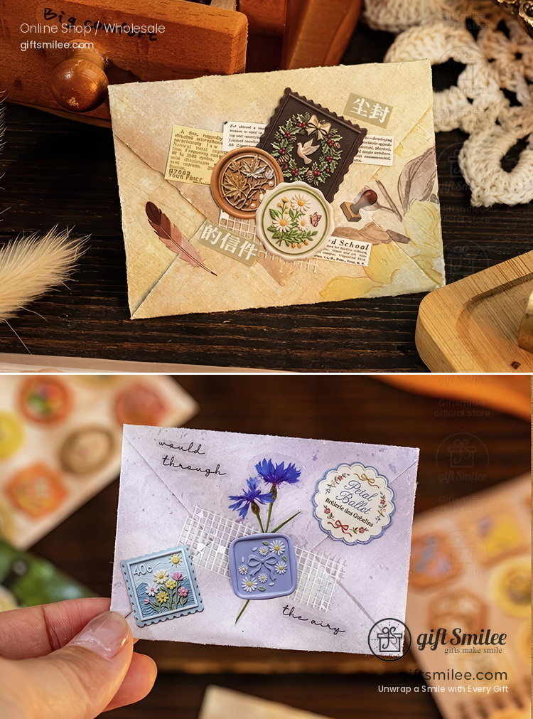 Coated Paper Die-Cut 3D Vintage Museum Sticker Book | KS-SA-4422