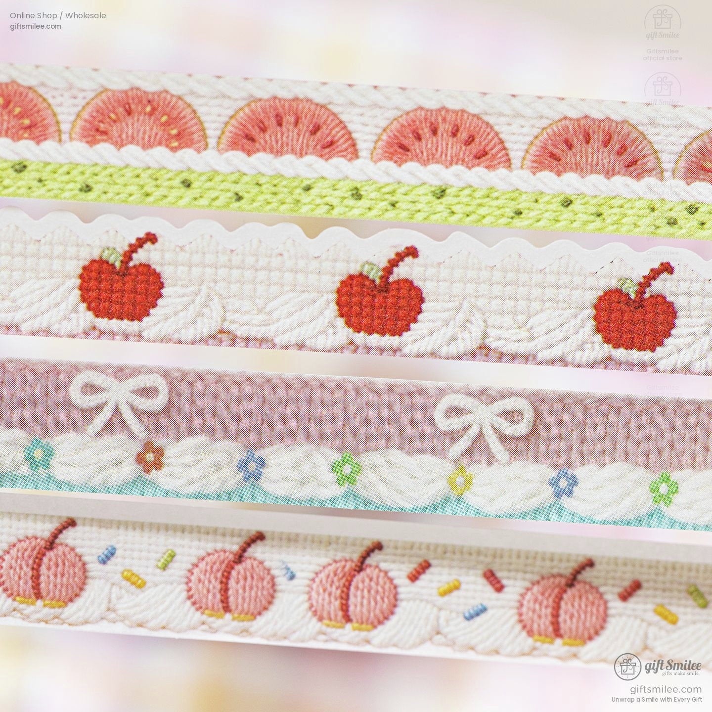 Knit Berry Lace Border 40Pcs Sticker Pack | KS-SA-4426