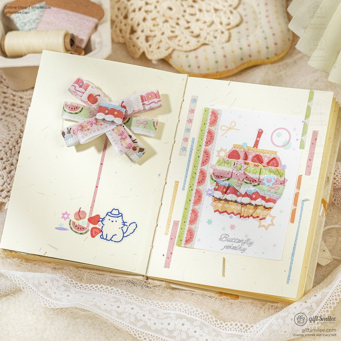 Knit Berry Lace Border 40Pcs Sticker Pack | KS-SA-4426
