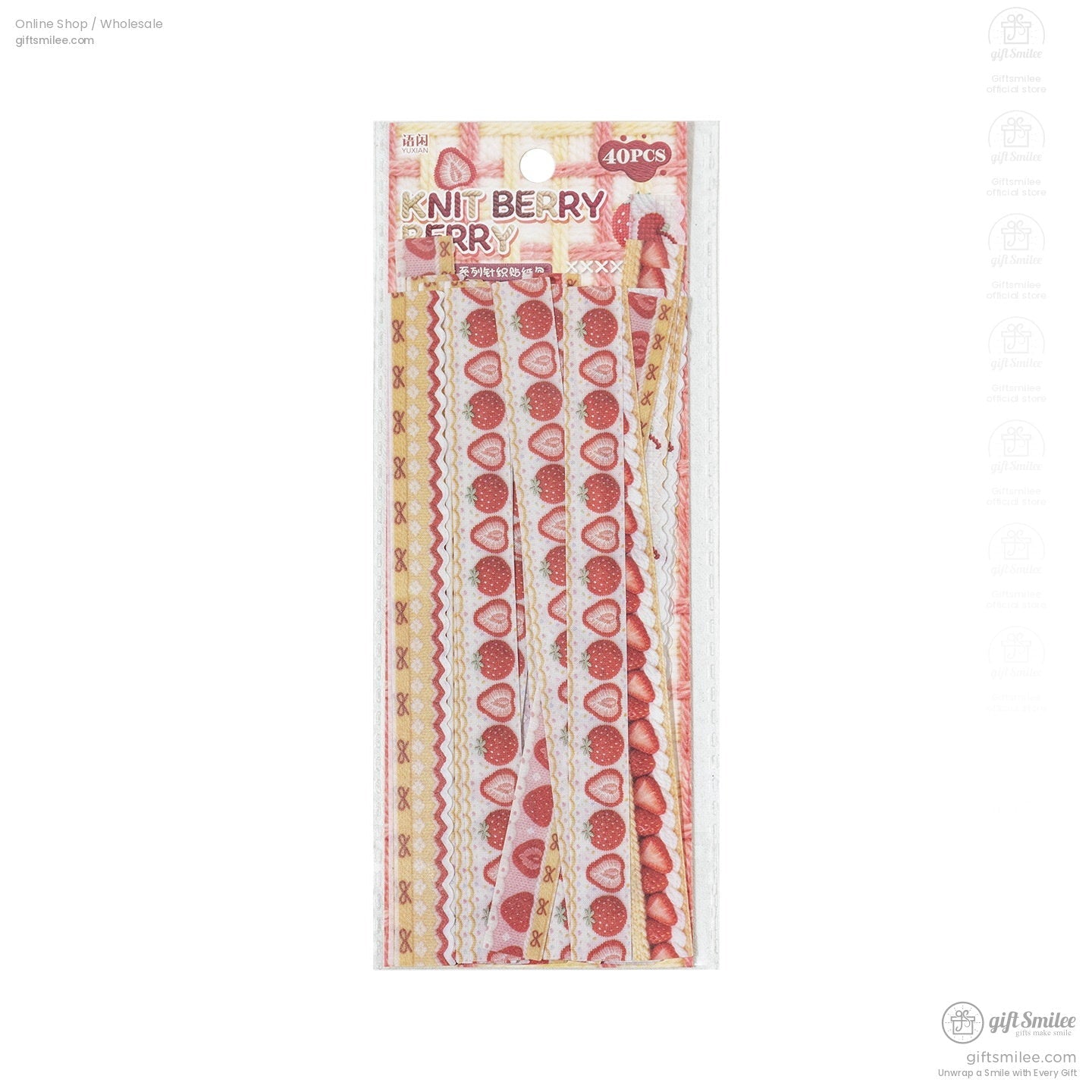 Knit Berry Lace Border 40Pcs Sticker Pack | KS-SA-4426