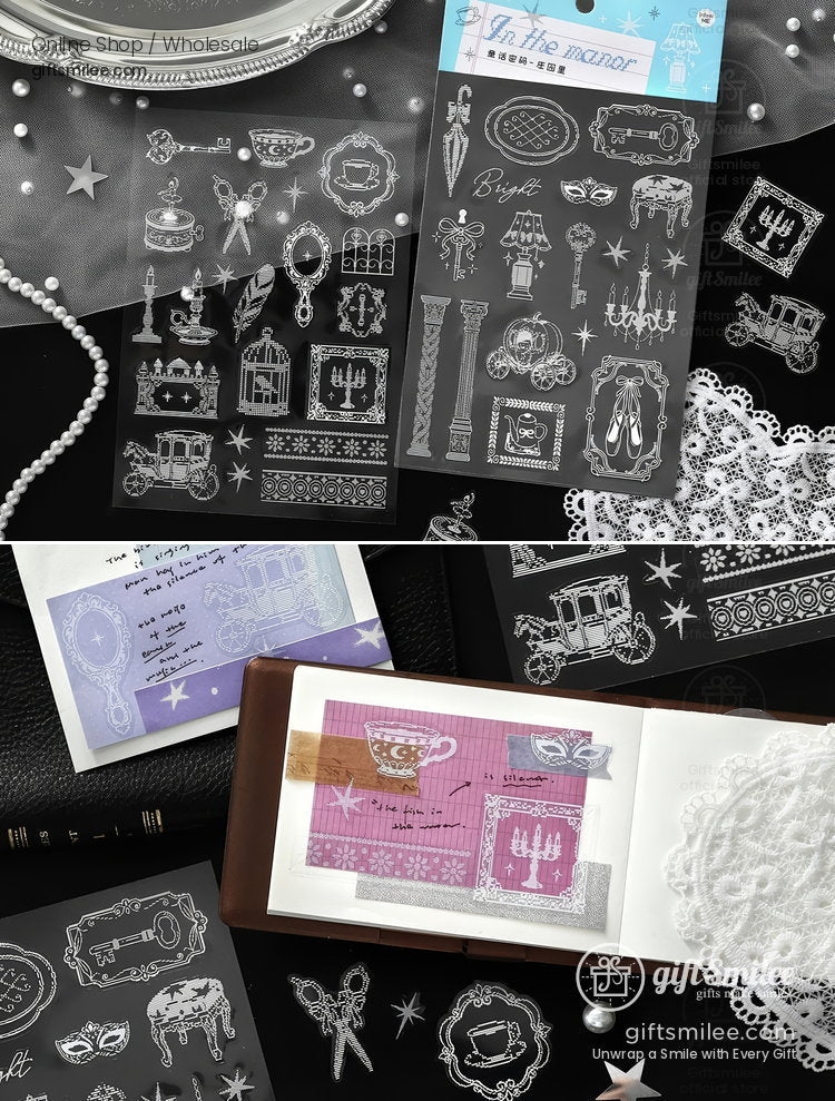Pre-Cut Transparent Pet Fairy Tale Motifs Decorative Stickers | KS-SA-4427