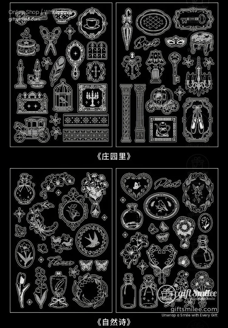 Pre-Cut Transparent Pet Fairy Tale Motifs Decorative Stickers | KS-SA-4427