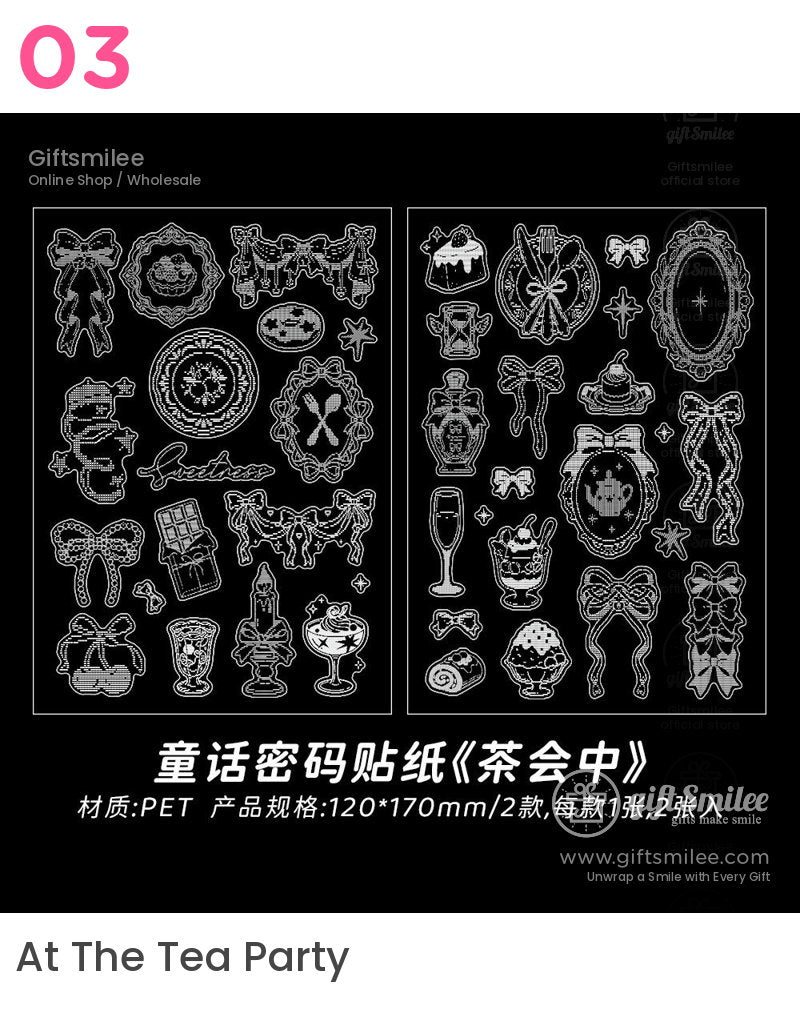 Pre-Cut Transparent Pet Fairy Tale Motifs Decorative Stickers | KS-SA-4427