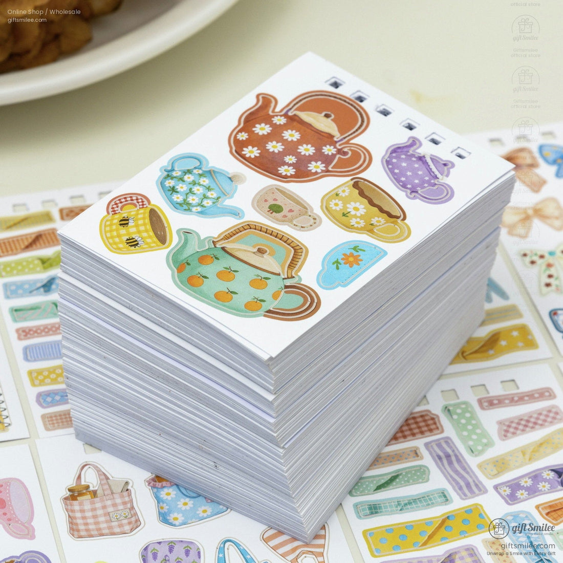 Spiral Bound Die-Cut Kawaii Daily Motifs Sticker Book | KS-SA-4428