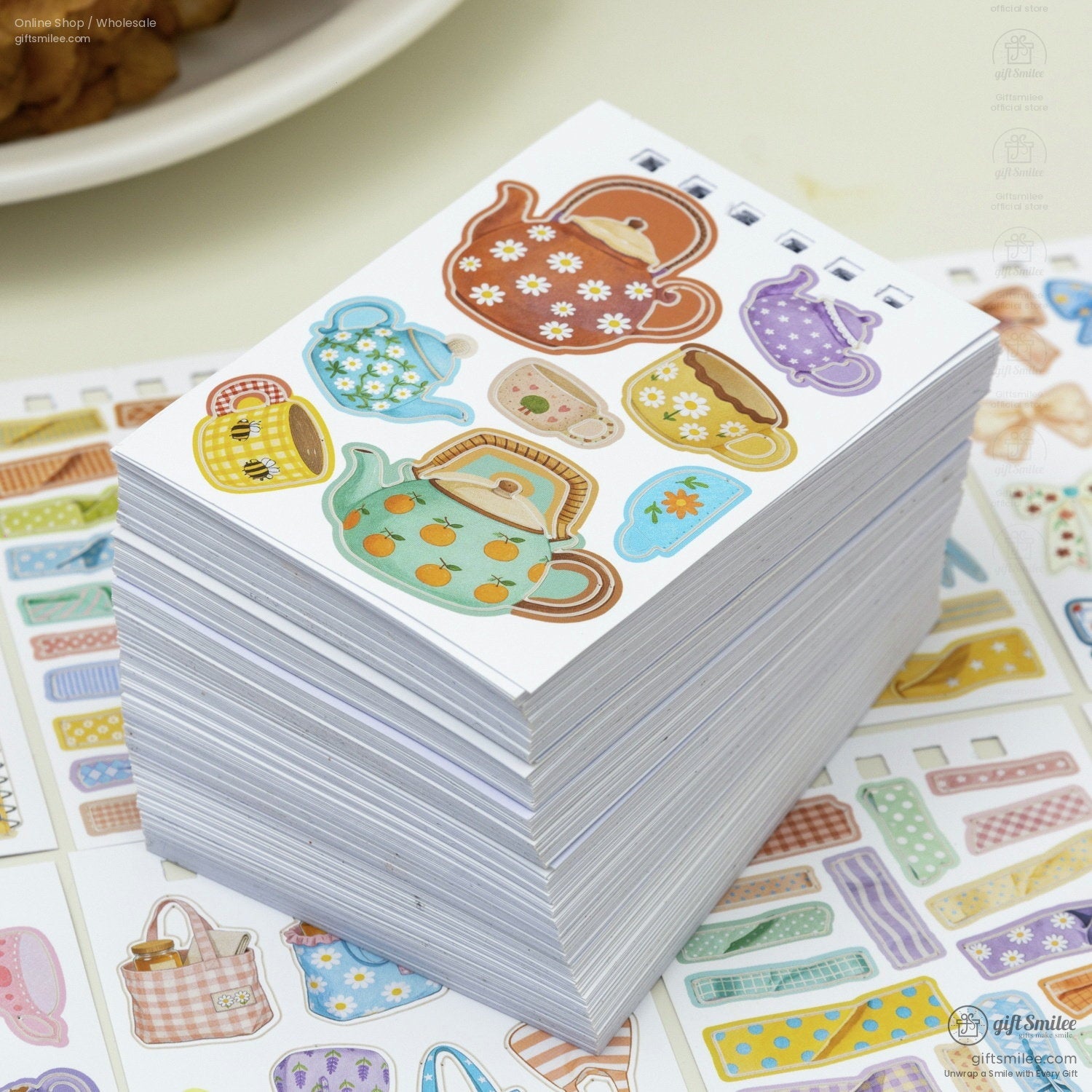 Spiral Bound Die-Cut Kawaii Daily Motifs Sticker Book | KS-SA-4428