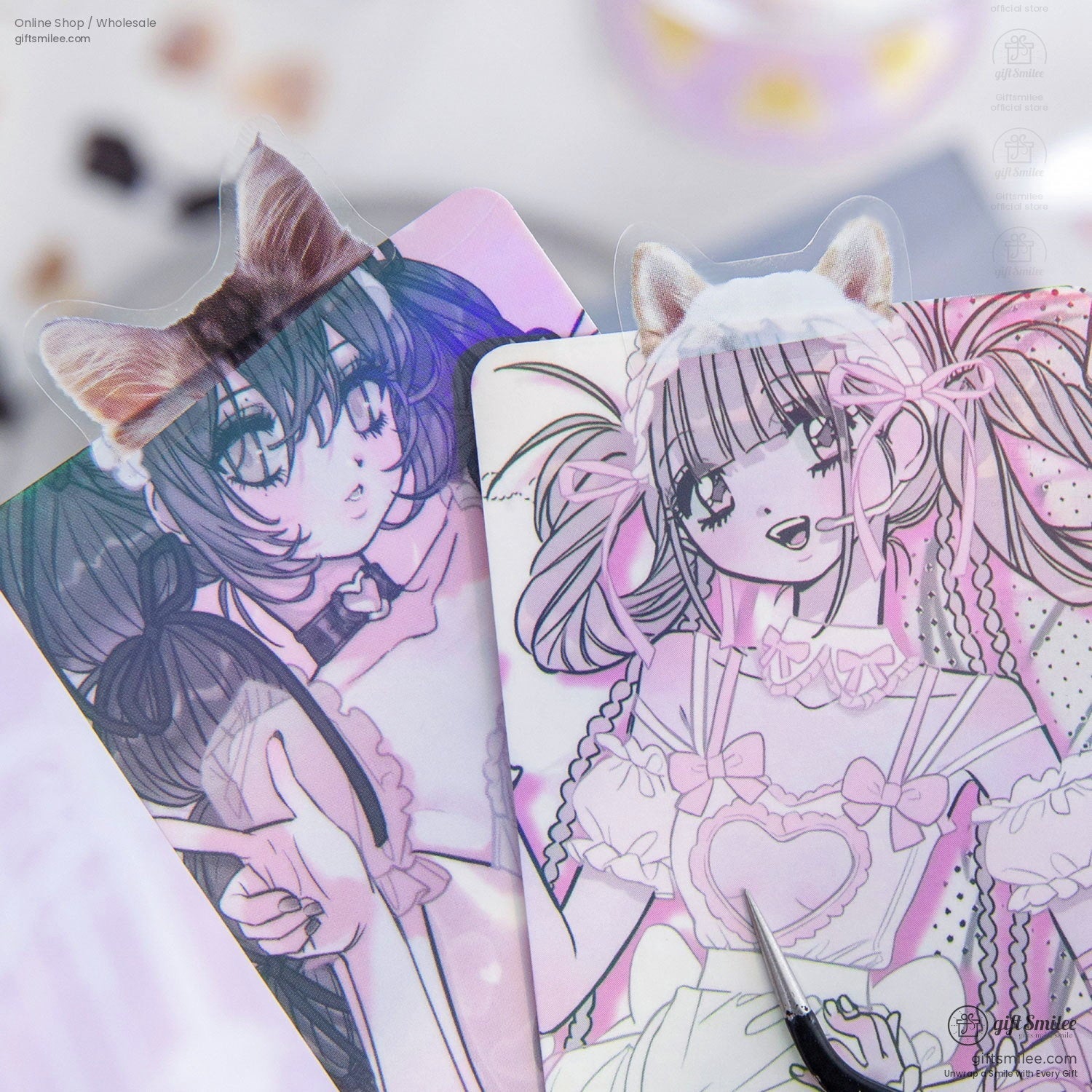 Pet Transparent Cute Animal Ears Decorative Stickers | KS-SA-4429