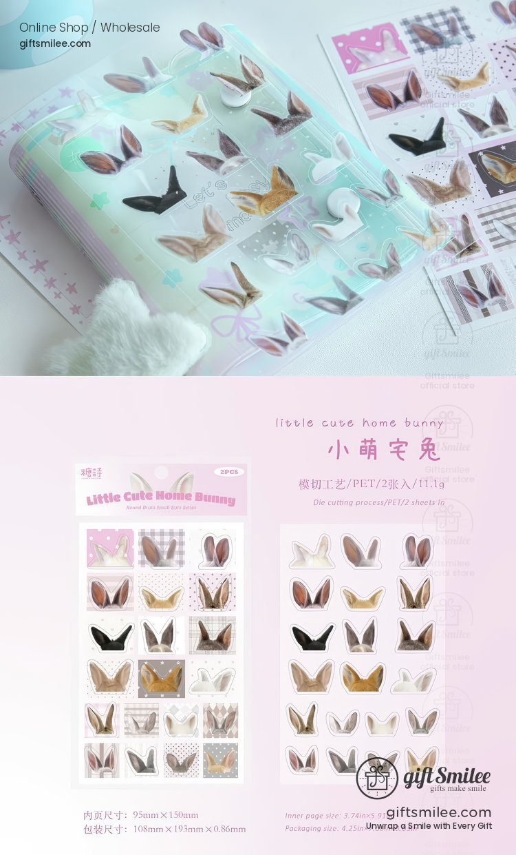 Pet Transparent Cute Animal Ears Decorative Stickers | KS-SA-4429
