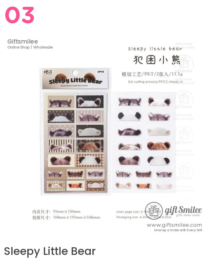Pet Transparent Cute Animal Ears Decorative Stickers | KS-SA-4429