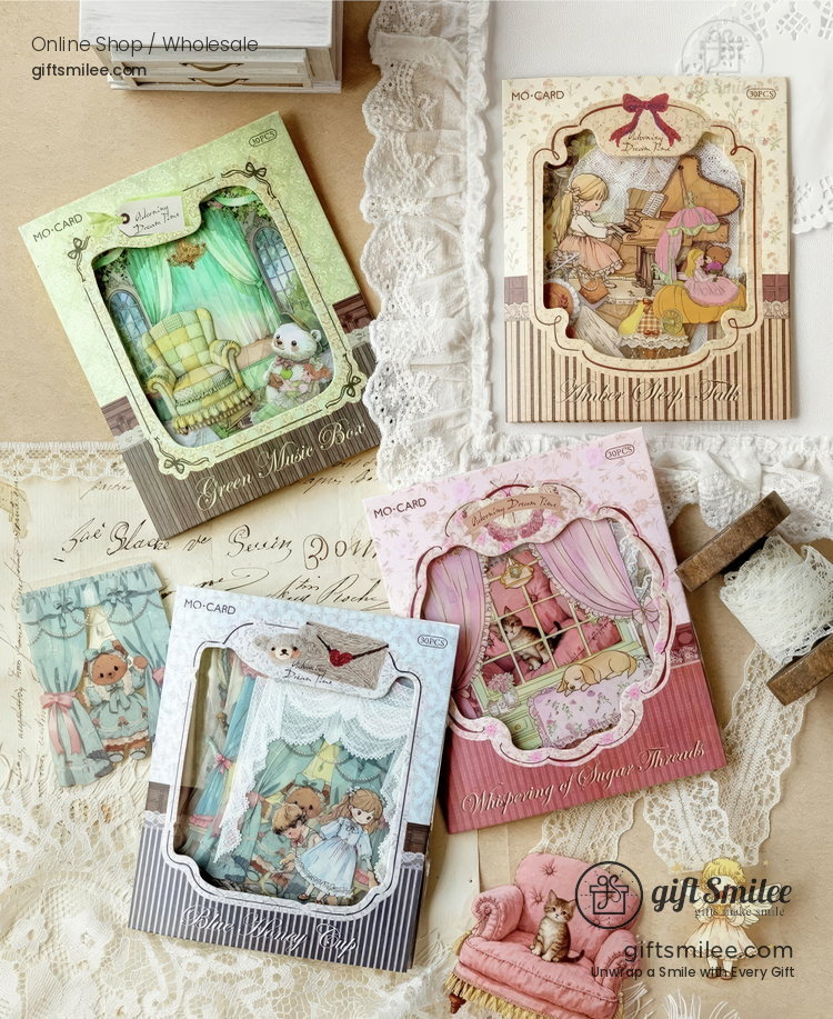 Dual-Material Vintage Fairy Tale Aesthetic Decorative Sticker Pack | KS-SA-4430