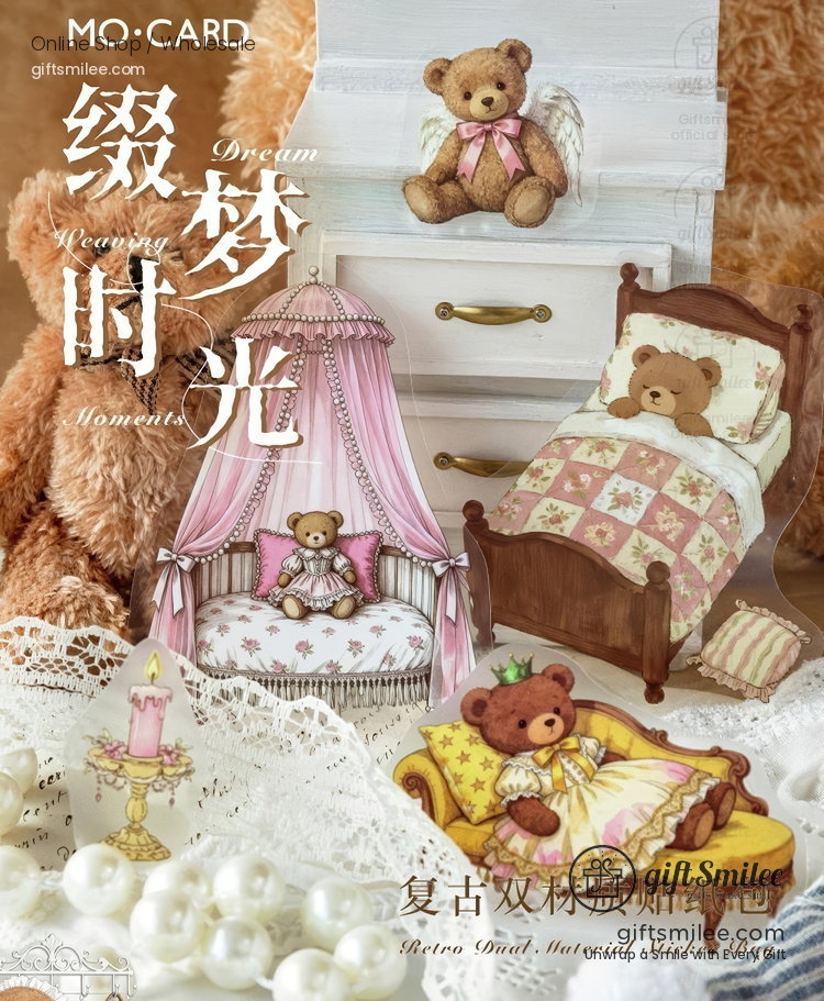 Dual-Material Vintage Fairy Tale Aesthetic Decorative Sticker Pack | KS-SA-4430