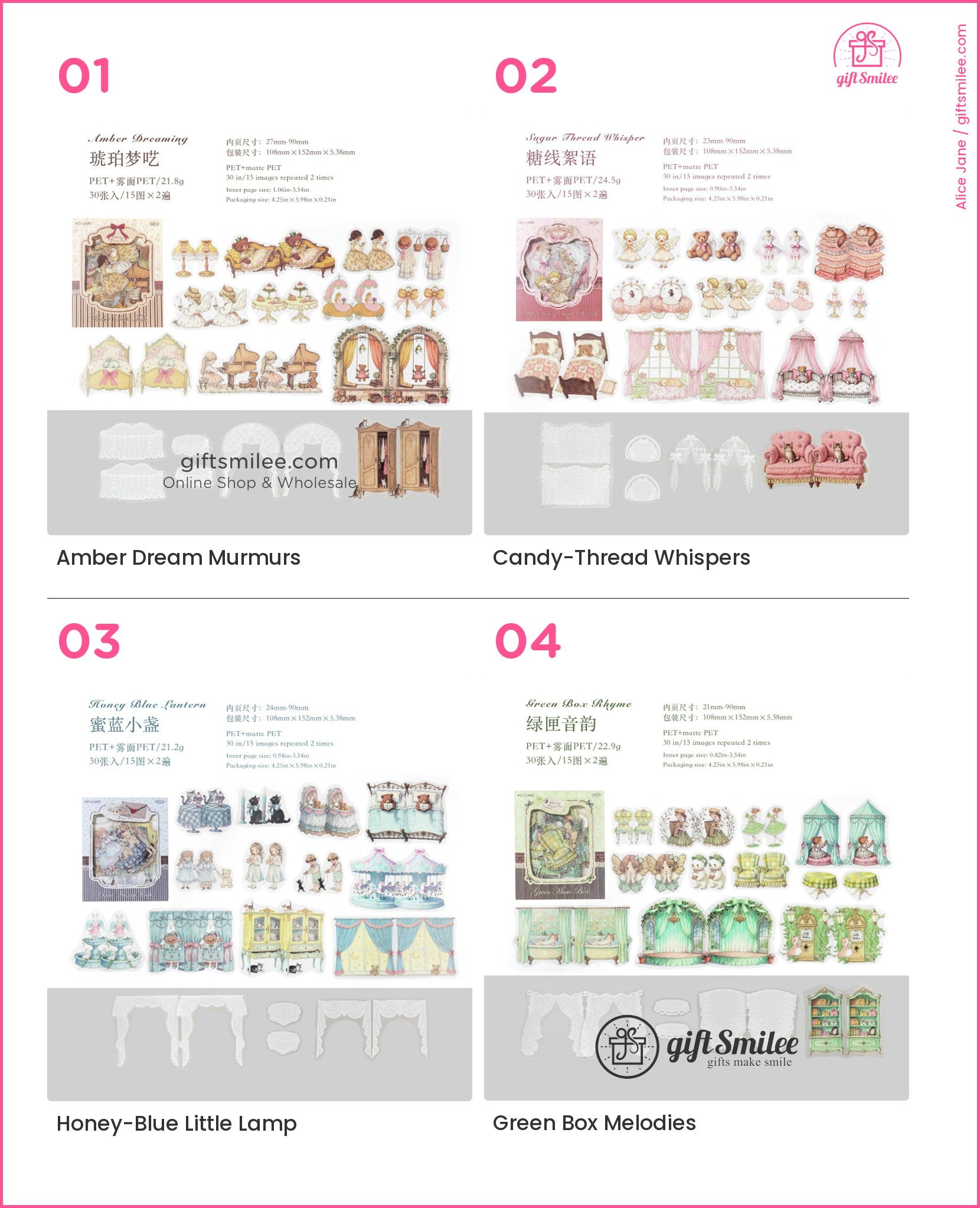 Dual-Material Vintage Fairy Tale Aesthetic Decorative Sticker Pack | KS-SA-4430