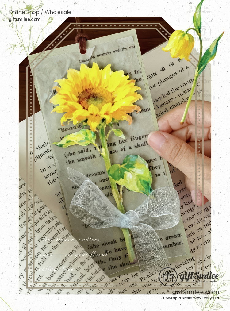Writable Hard Card Floral Illustration 10Pcs Sticker Pack | KS-SA-4436