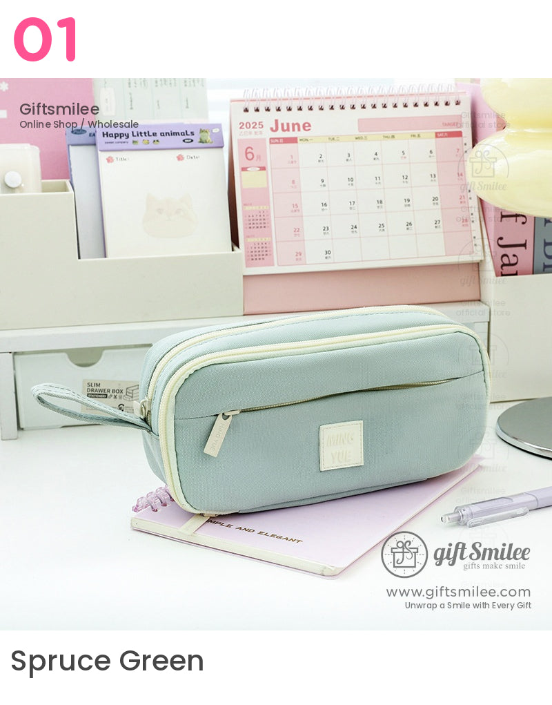 Pastel Multi-Compartment Large Pencil Case Organizer | KS-SB-006