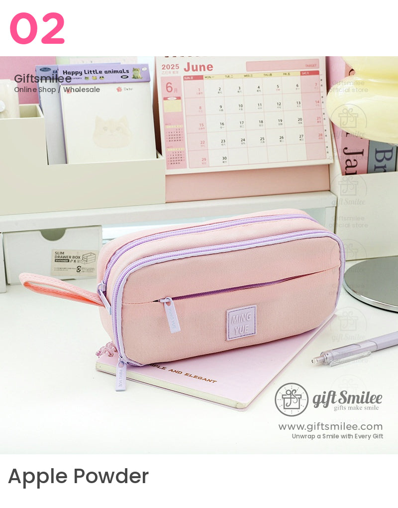 Pastel Multi-Compartment Large Pencil Case Organizer | KS-SB-006