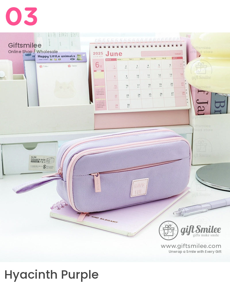 Pastel Multi-Compartment Large Pencil Case Organizer | KS-SB-006