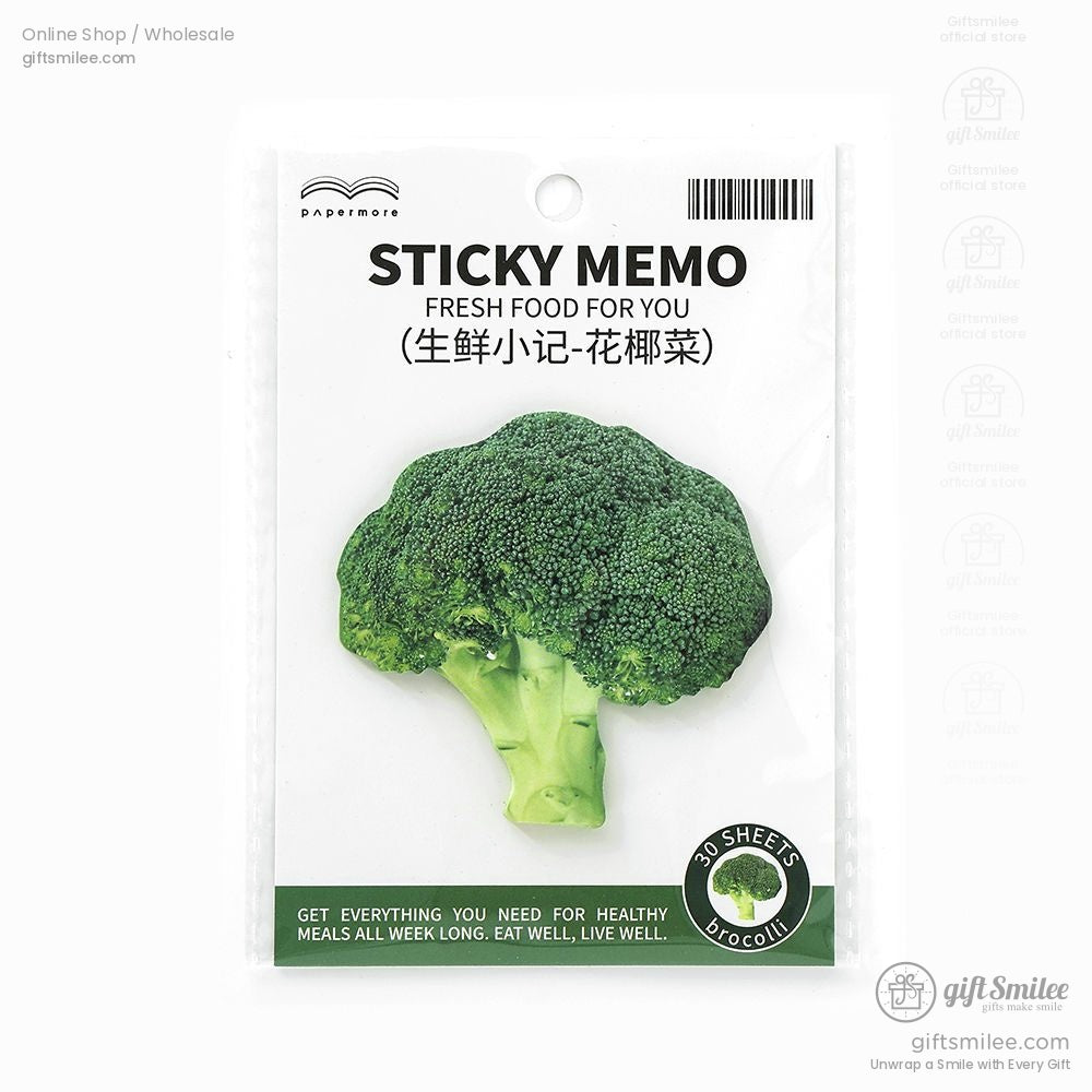 Photoreal Food Print Repositionable Adhesive 30 Sheets Sticky Notes | KS-SN-041