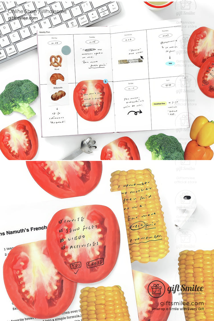 Photoreal Food Print Repositionable Adhesive 30 Sheets Sticky Notes | KS-SN-041